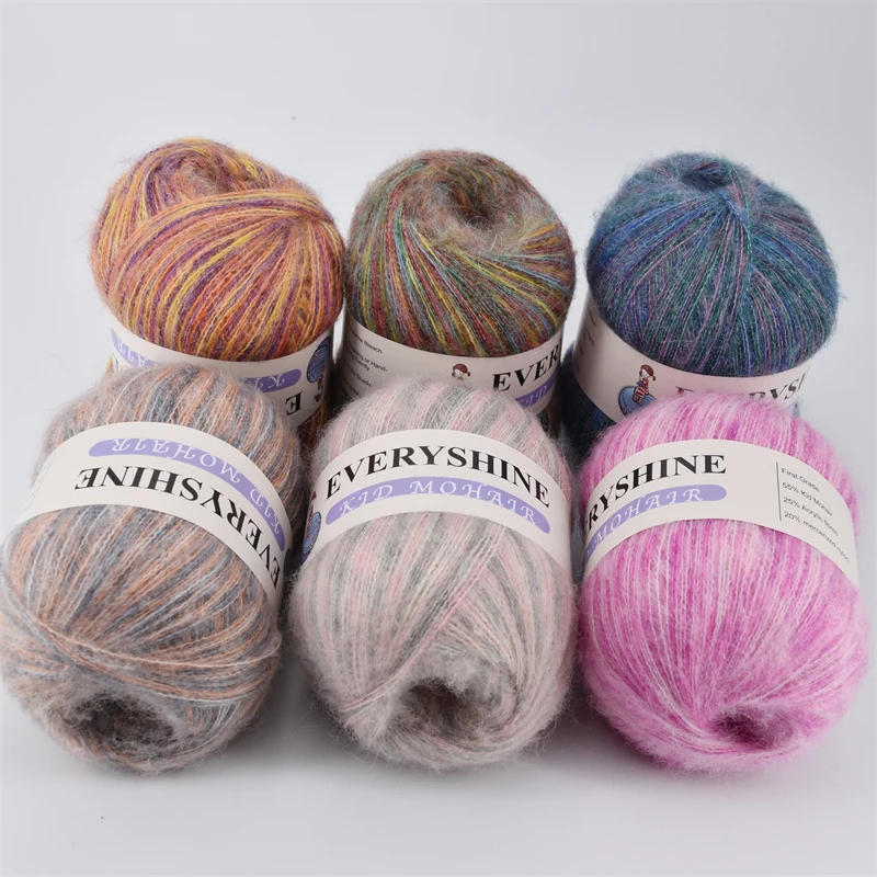 Description Picture 5 of itemYarn For Knitting Super Kid Mohair Yarn Crochet Thin Sweater Knit Shirt Scarf Angola Silk Mohair Wool Yarn For Woman Baby Thread