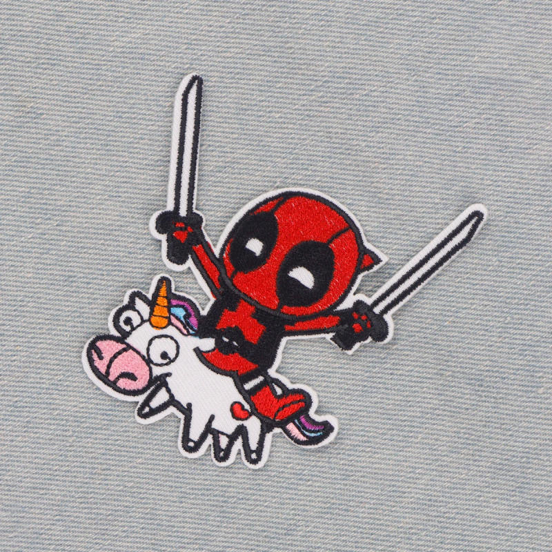 Description Picture 6 of itemCool Man Embroidery Patch Funny Hero Iron On Patches For Clothing Thermoadhesive Patches On Clothes DIY Sew Badges