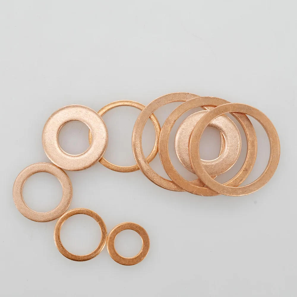 Description Picture 5 of itemSolid pure copper oil plug gasket M5 M6 M8 M10 M12 M14 M16 M18 M20 M22 M24 Motorcycle oil pan flat sealing gasket O-ring washer