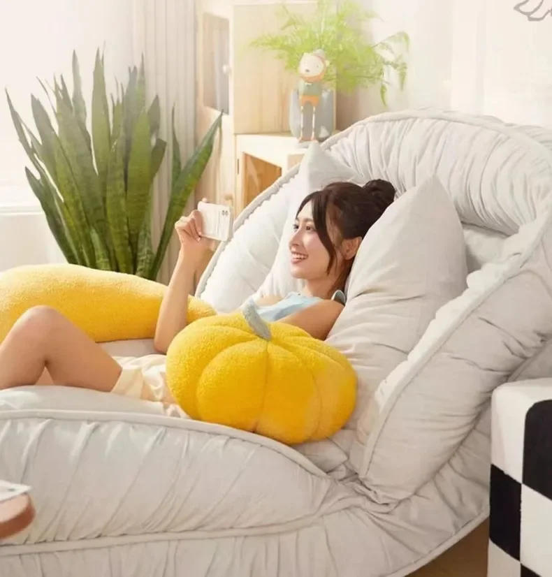 Description Picture 5 of itemFolding Lounger Sunbeds Chaise Lounge Relaxing Recliner Living Room Chair Portable Bed Sofa Tatami Chairs Floor Seat Furniture