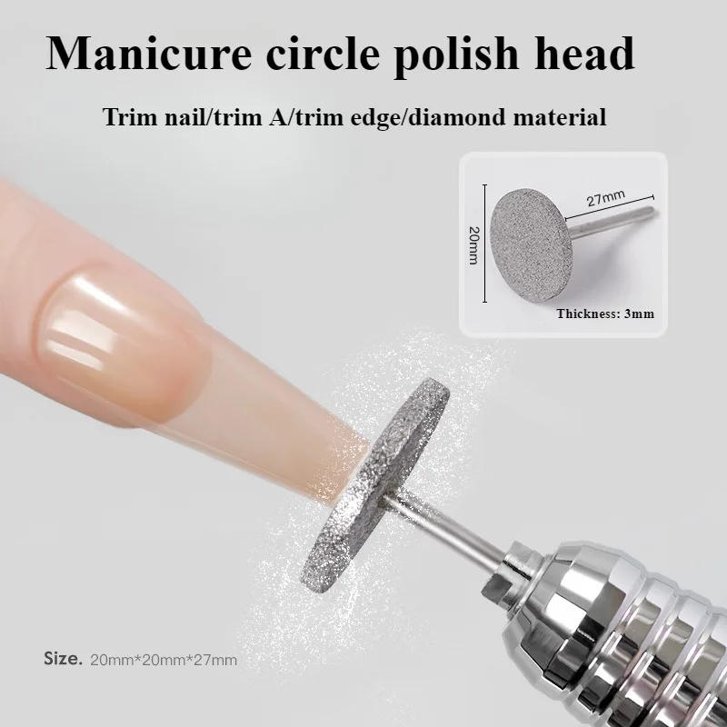 Description Picture 2 of itemNail Diamond Metal Drill Bits Disc Bit Dead Skin Callus Electric Foot File Callus Remover Shaft for Nail Salon Grinding Head New