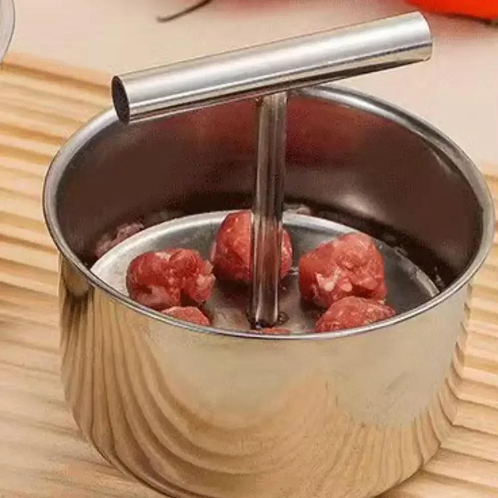 Description Picture 3 of item1PC Stainless Steel Meatball Maker Manual Press Tool Multi-functional for Kitchen Household Meat Balls Mold Cooking Gadget