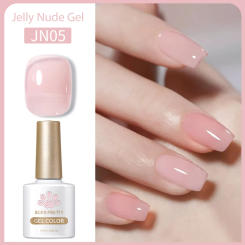 BORN PRETTY Transparen Gel Nail Polish Pink Jelly Nude Semi Transparent French Nail Camouflage UV Gel Varnish Soak Off Nail Art