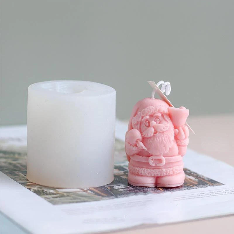Description Picture 2 of item3D Santa Silicone Candle Mold Diy Christmas Gift Making Tools Handmade Aromatherapy Plaster Artifact Resin Soap Kit Home Decor