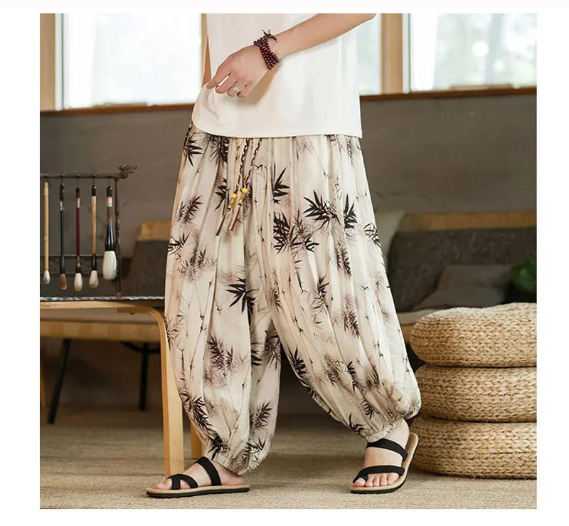 Description Picture 3 of itemCasual Joggers Harem Pants Men Fashion Printing Trousers Men Oversize Harajuku Wide-leg Pants Male New Streetwear