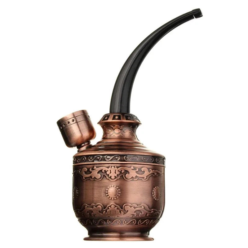 Description Picture 2 of itemCreative Bronze Hookah Pipe Hookah Pipe Holder Portable Hookah Filter Smoke Metal Pipe Healthy Water Circulation Filter Tar Gift