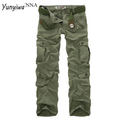 Hot Sale Autumn Men Cargo Pants Camouflage Trousers Military Pants For Man 7 Colors Pocket Tooling Pants Men