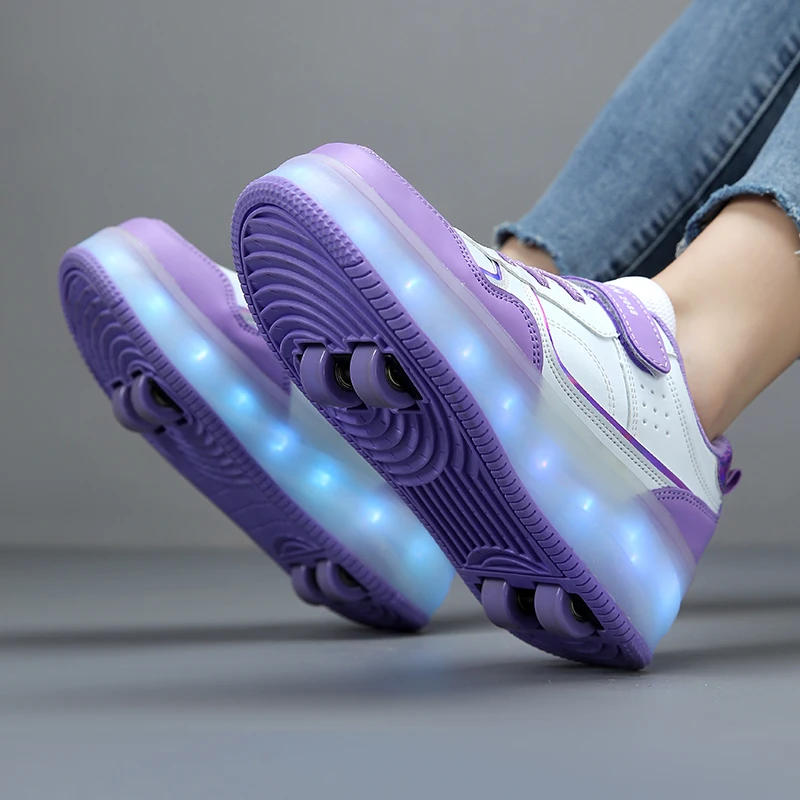 Description Picture 6 of itemChildren's Roller Skating Shoes for Boys and Girls Walking Shoes with LED Lights Breathable Training Skate Shoes for Kids
