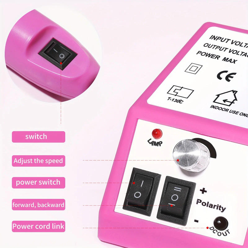 Description Picture 3 of itemLINMANDA 20000 RPM Manicure Drill Machine Set Electric Nail Drill Machine Gel Polish Remover Portable Nail Polisher Equipment