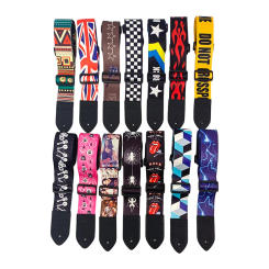 1Pcs Embroidered Guitar Strap, Electric Guitar Shoulder Strap, 36 Inch Folk Guitar Bag Strap, Heat Transfer Printed Piano Strap