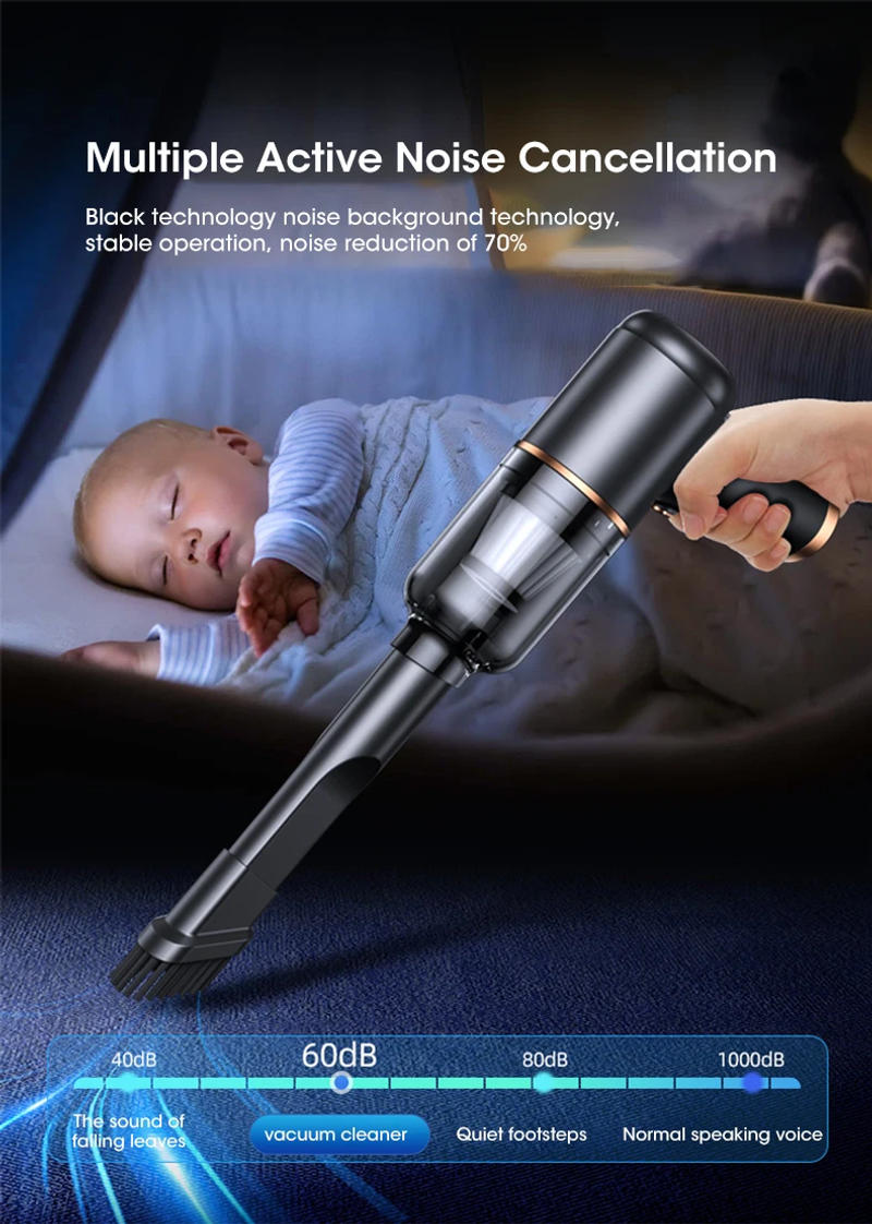 Description Picture 3 of itemCar Vacuum Cleaner Multi Functional Wireless Vacuum Cleaner Convenient Handheld Vacuum Cleaner Type-C Low Noise Strong Suction