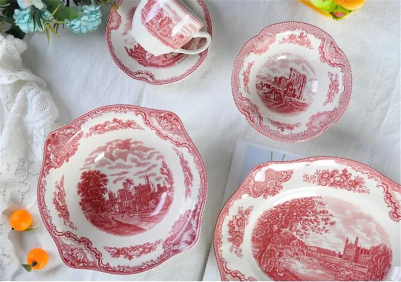 Description Picture 5 of itemPorcelain Ceramic Plates Bowls Round 8/10 Inch Kitchen Cutlery Steaks & Cakes Desserts Dishes Coffee Cups