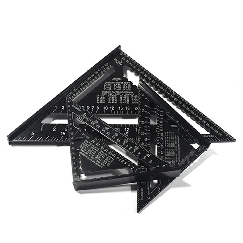 Description Picture 6 of itemTriangle Ruler 18/30CM Aluminum Alloy Angle Protractor Speed Metric Square Measuring Ruler For Building Framing Tools Gauges