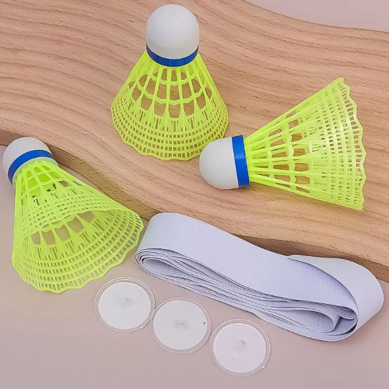 Description Picture 5 of item3 Sets Elastic Badminton Trainer Set Glowing Badminton Balls Single Player Rebound Practice Swing Badminton Racquet for Beginner