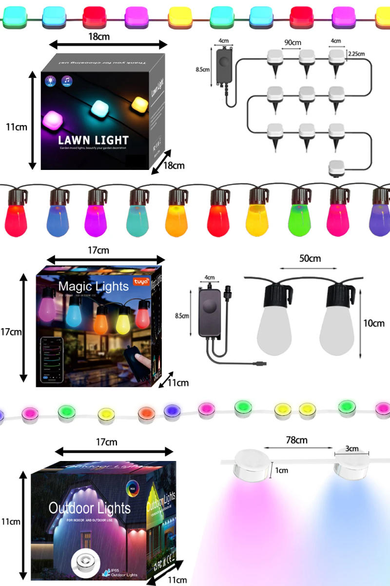 Description Picture 2 of itemWaterproof LED Atmosphere Light RGB Decorative Music Light Corridor Garden Wall Lawn Atmosphere Light Outdoor Lighting Lamp