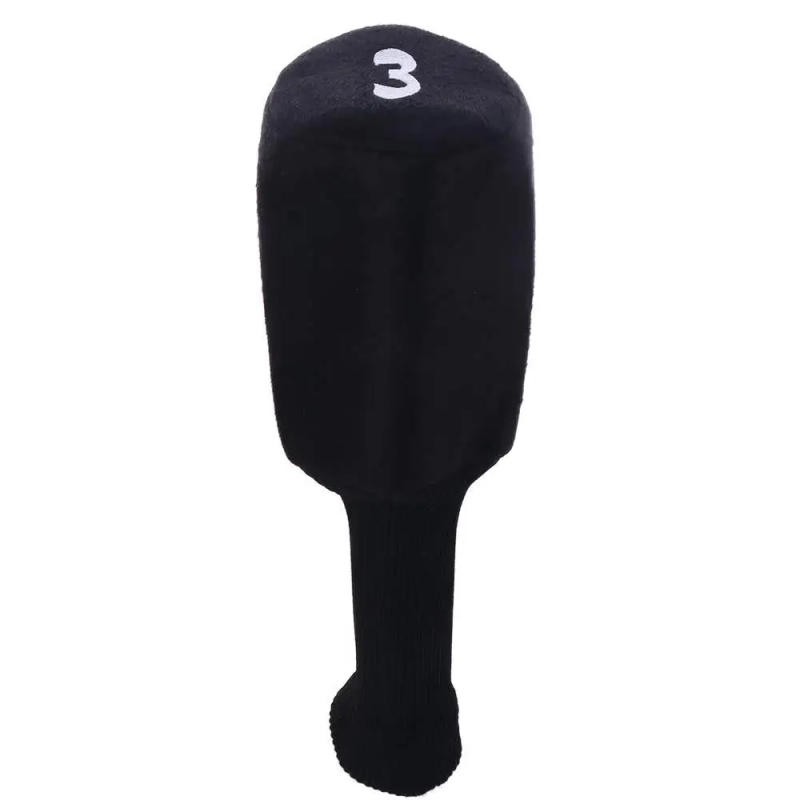 Description Picture 6 of itemLong Neck Golf Headcovers Number Tag Fluff Cloth Golf Club Protector Thick Lining Shockproof Wood Head Covers Driver Fairway