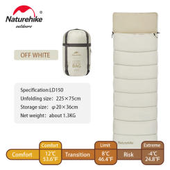 Naturehike Hiking Sleeping Bag Camping Ultralight Winter Cotton Sleeping Bags Summer Splicable 2 In 1 Double Cotton Sleeping Bag