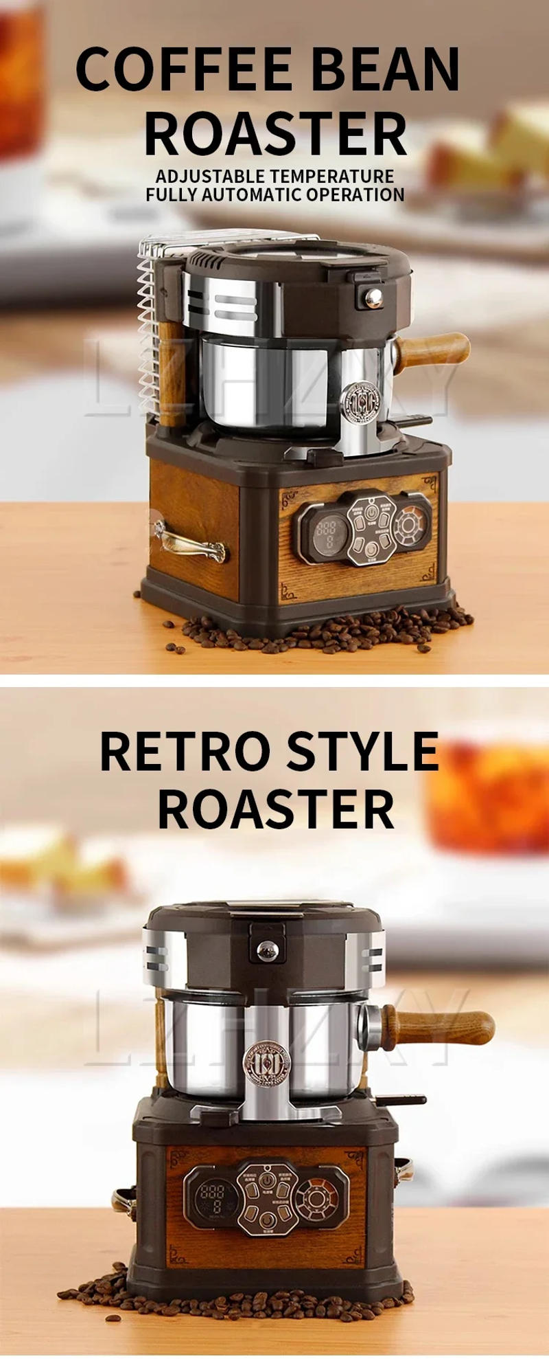 Description Picture 2 of itemCoffee Bean Roaster 150g Container for Roasted Beans Precise Temperature Control 110-240V For Household Commercial Roaster