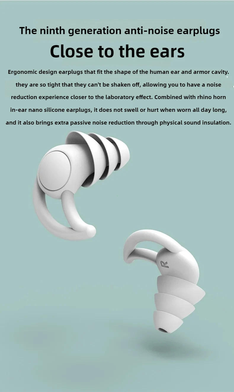 Description Picture 3 of item1 Pair Silicone Swimming Earplugs Anti-noise Sleep Earplugs Snorkeling Surfing Swimming Waterproof  ear Plugs Noise Reduction