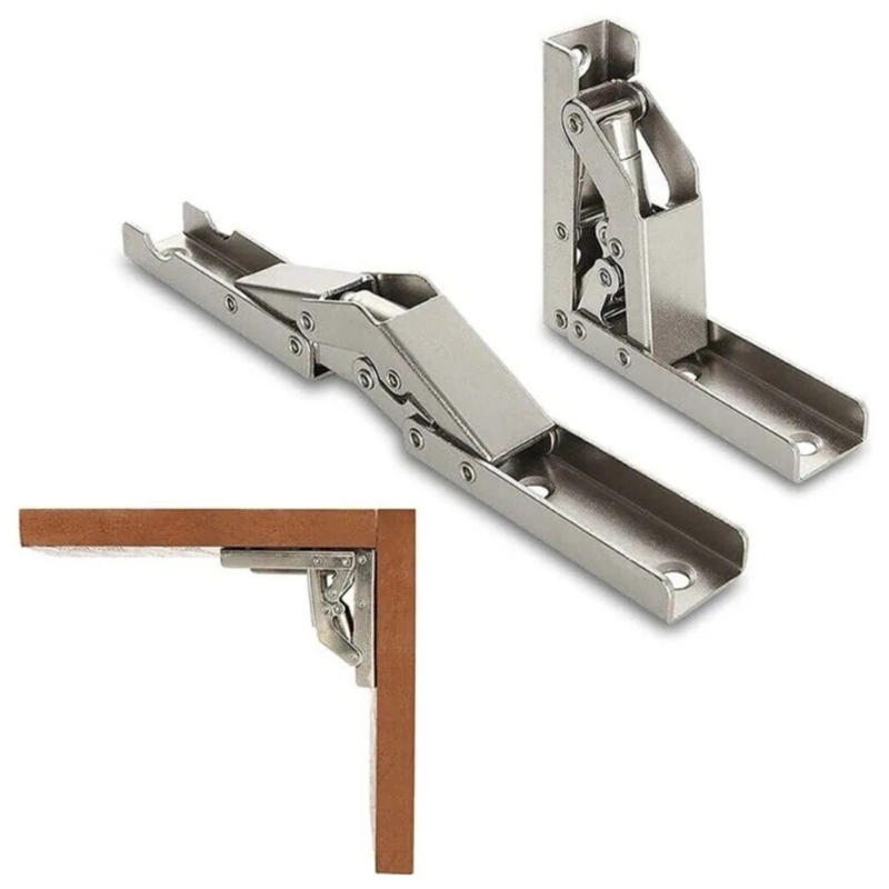 Description Picture 3 of item2Pcs Self Locking Folding Hinges Brackets Spring Folding Hinge It Can Adapt To A Variety Of Frameless Cabinet Door Applications