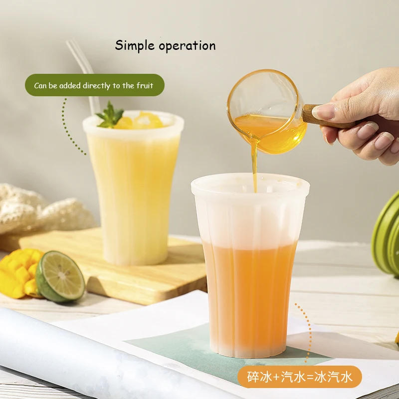 Description Picture 3 of item150ml Slushy Maker Cup Quick Frozen Slushy Cup Maker with Cover Maker Squeeze Cup for Homemade Diy Milkshake Smoothie