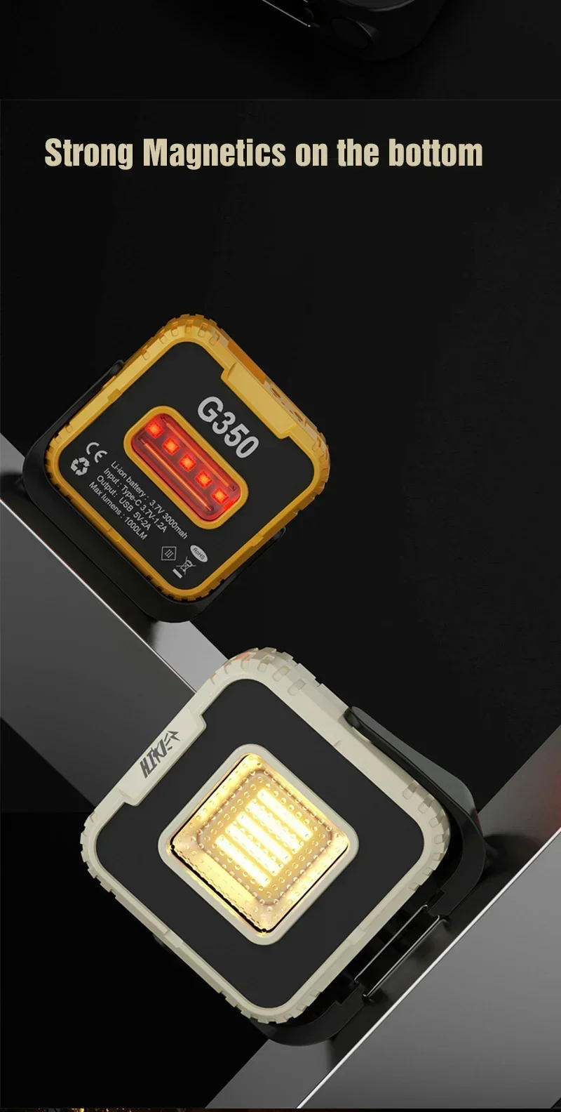 Description Picture 5 of itemRechargeable LED Searchlight 10000LM Emergency Multifunctional Magnetic Strong Light Portable Flashlight Outdoor Waterproof