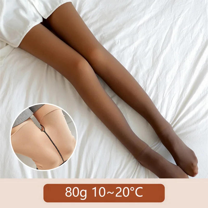 Description Picture 2 of itemWarm Polka Dot Tights Women Pantyhose Skin Effect Thermal Stockings Woman Winter Fleece Leggings Insulated Sock Pants