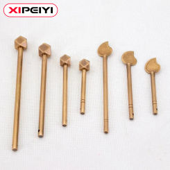 Xipeiyi Chinese Antique Copper Straight Safety Pin Bolt Wooden Door Lock Latch Retro Cabinet Trunk Box Locking Closure Pin Brass