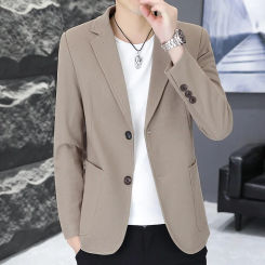 Brand High Quality Solid Colors Men Blazers Slim Fit Casual Business Suit Jackets Fashion Social Office Formal Coat Men Clothing