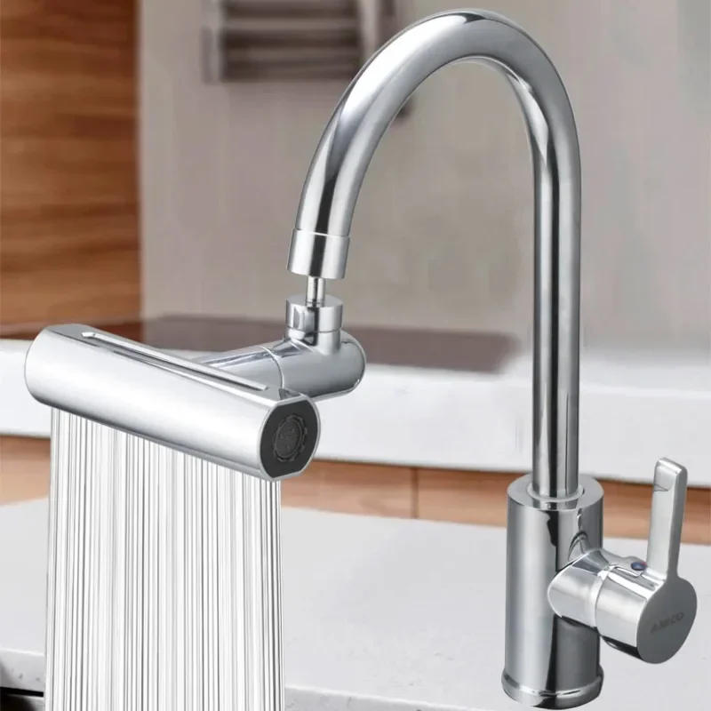 Description Picture 3 of itemNew 4 Modes Waterfall Kitchen Faucet Universal 720° Swivel Spout Sprayer Bathroom Basin Water Tap Extender Rainfall Sink Mixer