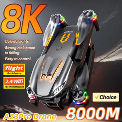 KBDFA New Upgrade A23 Pro  Drone with Screen 8K HD Camera Obstacle Avoidance Brushless Aerial UAV FPV RC Quadcopter Boy Toys