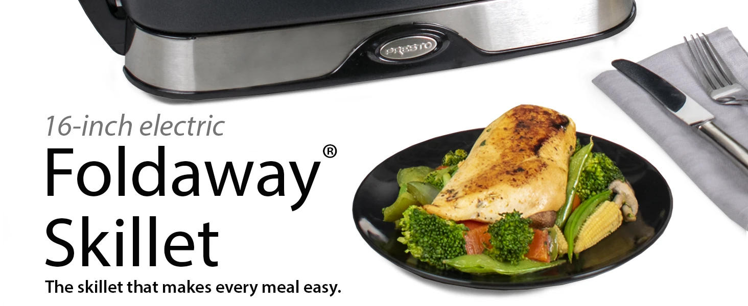 Description Picture 3 of item06857 16-inch Electric Foldaway Skillet, Black