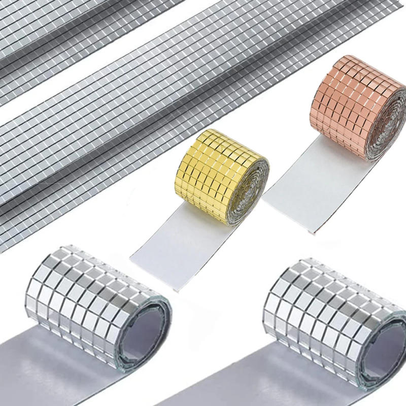 Description Picture 5 of itemSelf-Adhesive Real Glass Craft Mini Square Mirrors Mosaic Tiles Stickers Bathroom DIY Handmade Craft Home Decoration Making Tool