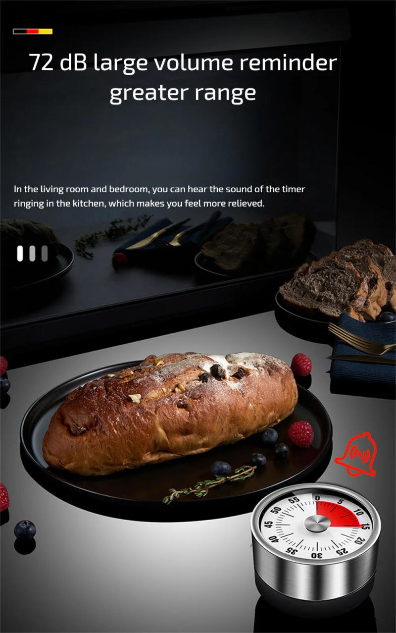 Description Picture 6 of item1pc Visual Timer Mechanical Countdown Timers Kitchen Classroom Baking Clock For Teaching Meeting Cookin Working Kitchen Gadgets