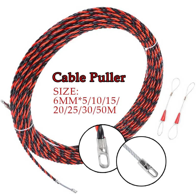 Description Picture 5 of item4mm Cable Push Puller Fiberglass Duct Rodder Fish Tape Electrical Wall Wire Cable Guide Device Aid Tool 5/10/15/20/25/30/40/50M