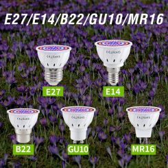 E27 LED Plant Grow Lights GU10 Full Spectrum Indoor Hydroponics Flower Seeds Vegetables Cultivation Lamp E14 MR16 B22 GU5.3 Bulb