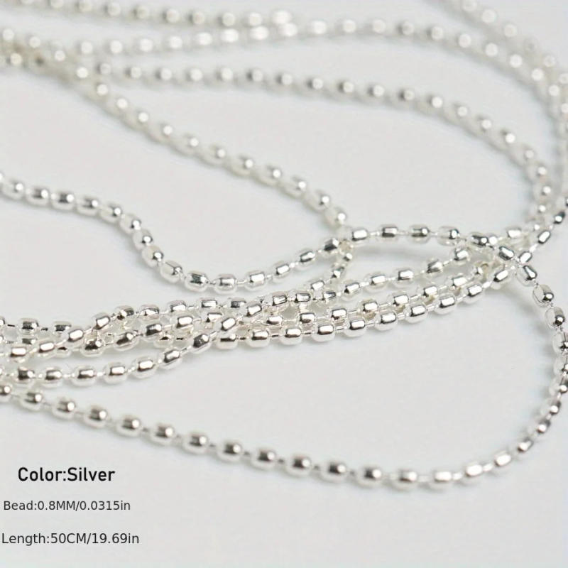 Description Picture 5 of itemNail Chain Bead Charms 0.8mm Rose Gold Silver Art Decorations Metal Nails DIY 3D Parts Rhinestones Jewelry Manicure Accessories