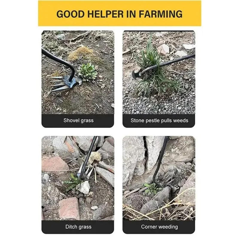 Description Picture 6 of item4 Teeths - Multifunctional Hand Weeder for Garden - Durable & Portable Garden Weeding Tool for Vegetable Gardening & Farm Planti