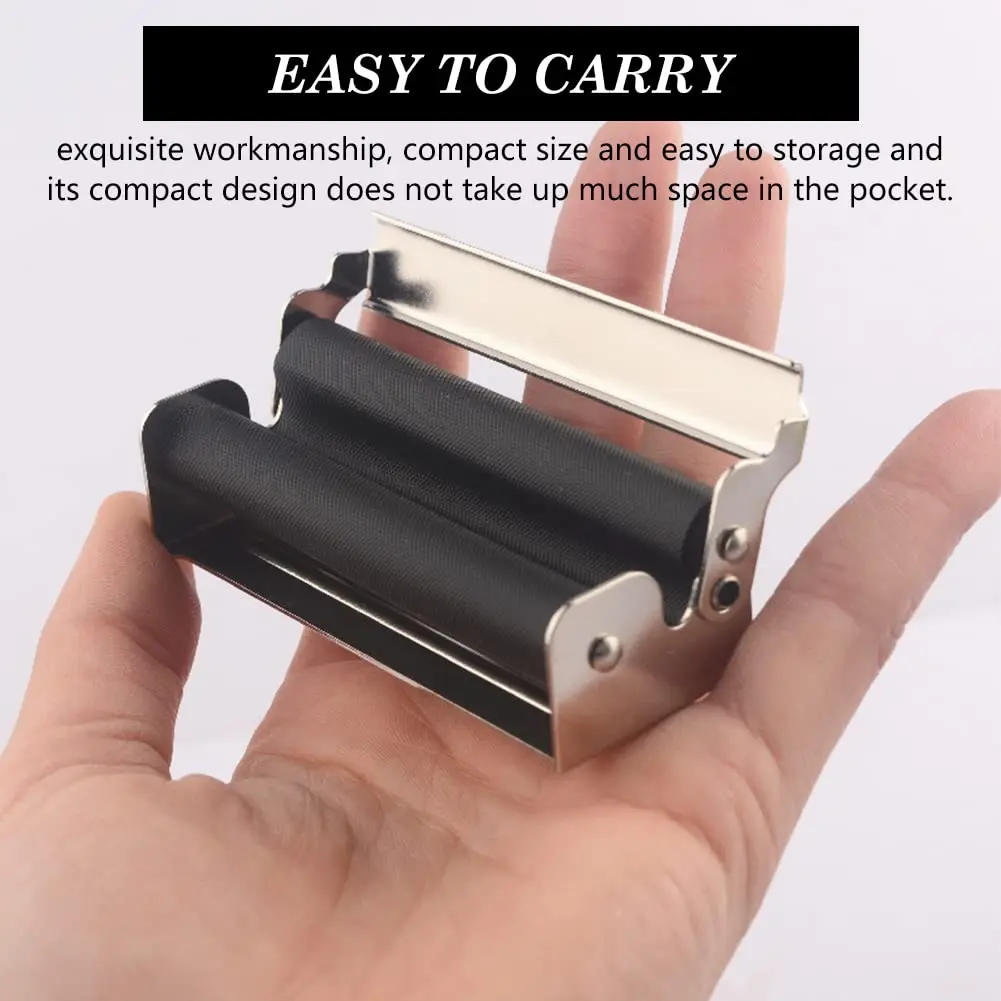 Description Picture 6 of itemPortable Tobacco Roller Cigarette Maker Metal 70mm 78mm 110mm Hand Rolling Paper Machine Smoking Accessories Gadgets for Men
