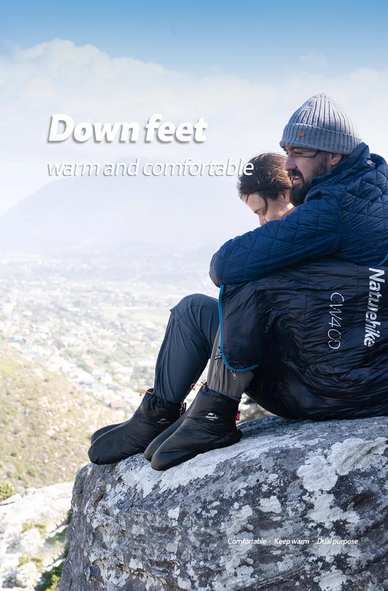 Description Picture 2 of itemNaturehike Winter Warm Down Foot Cover 0℃~-15℃ Outdoor Hiking Duck Down Shoes Cover Unisex Camping Waterproof Ultralight Socks
