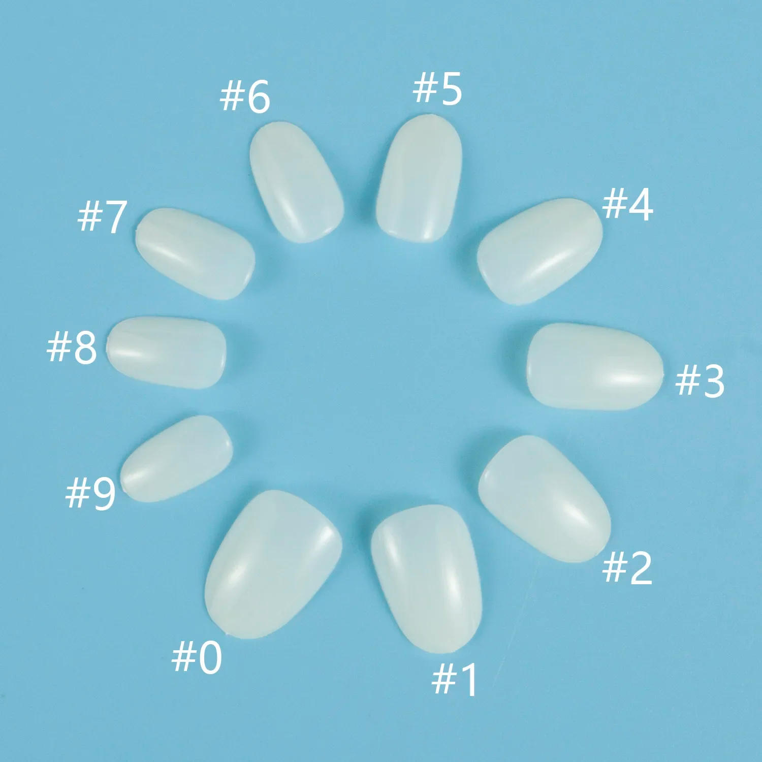 Description Picture 6 of itemPay One Shipping Fee Only XS Short Round 100 Pieces Single Size False Nail Tips Nail Refill Size 3 4 5 6 Full Cover Fake Nails