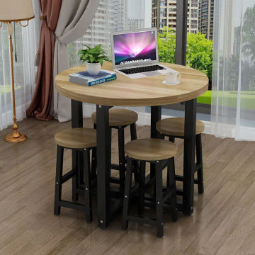 Dining Chair Household Small Apartment Coffee Table Household Living Room Table and Chair Combination Reception Room Balcony