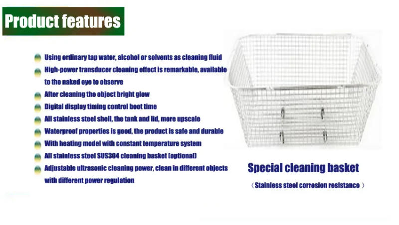 Description Picture 5 of item1PC 110V/220V PS-60AL 360W Ultrasonic Cleaner 15L Cleaning Equipment Stainless Steel Cleaning Machine