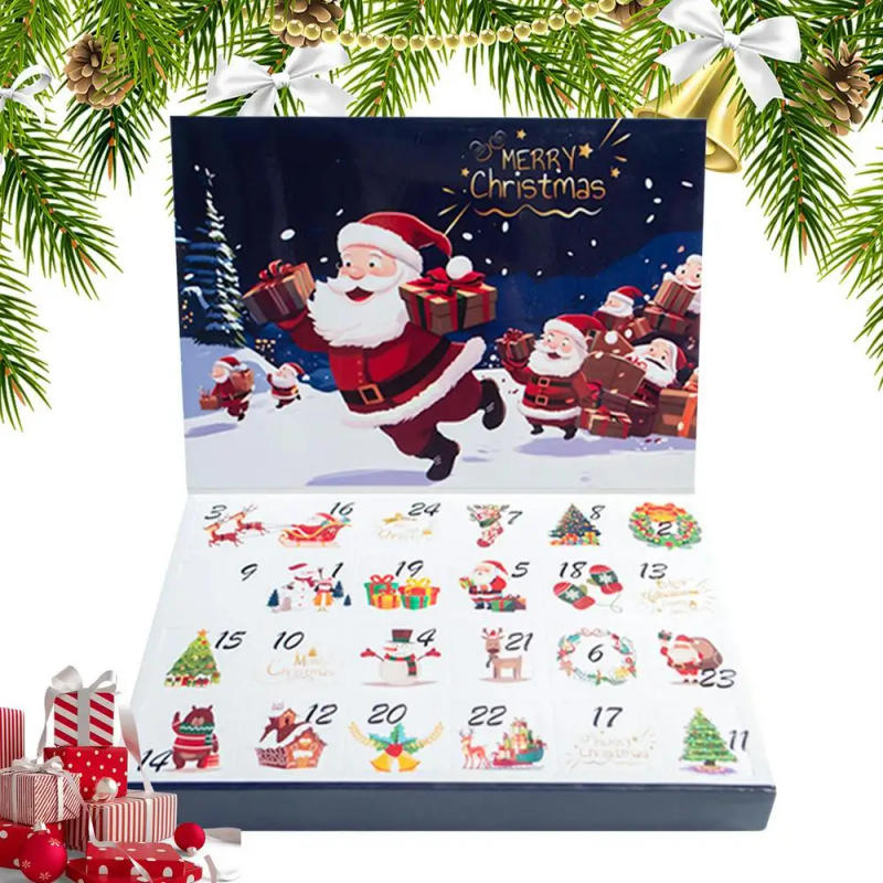 Description Picture 4 of itemNew Year Surprise Gift Advent Calendar Empty Box To Fillable 24 Days Countdown Christmas Festival Calendar For Xmas Celebration