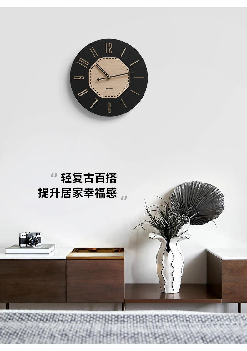 Description Picture 6 of itemAccessories Vintage Digital Wall Clock Battery Operated Wood Aesthetic Interior Design Art Design Minimalist Duvar Saati Clock