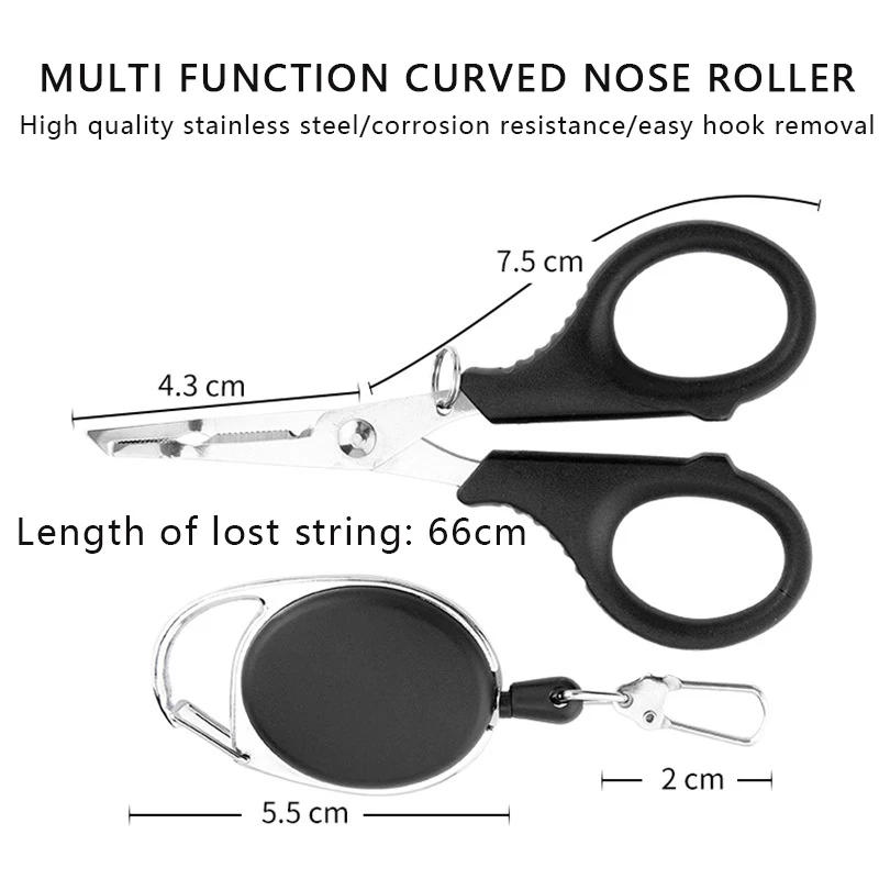Description Picture 6 of itemNew Curved Nose Pliers Stainless Steel Scissors Portable Pliers Multifunctional Lost Line Raft Fishing Tools Fishing Supplies