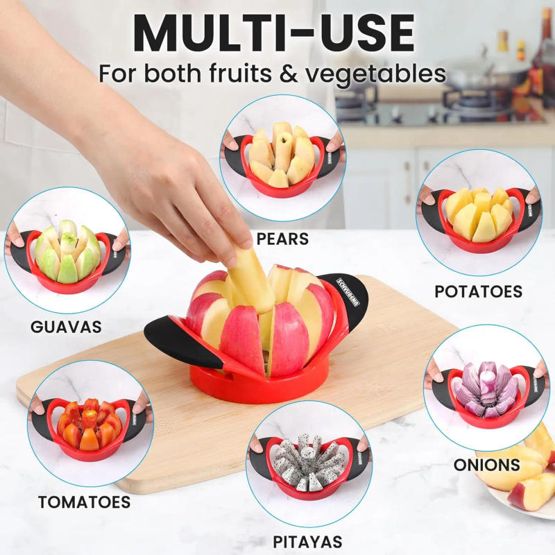 Description Picture 4 of item1pc Apple cutter, apple corer & slicer-stainless steel Apple corer-apple slicer tool with 8super sharp blades, lightweigh