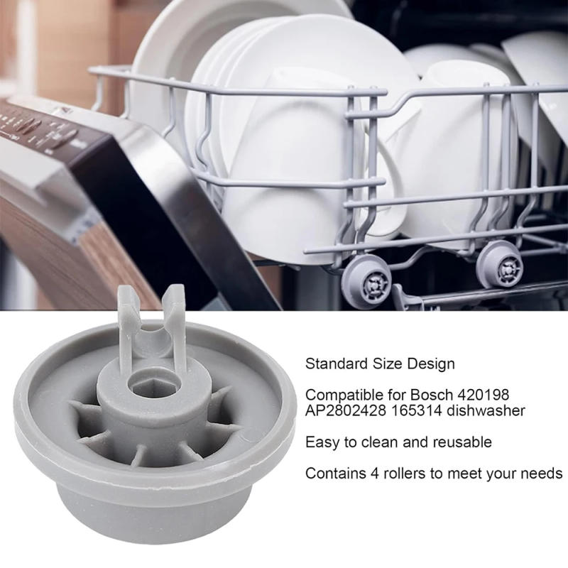 Description Picture 4 of item4PCS Dishwasher Lower Rack Wheel Replacement Part Fit for Bosch Neff  Kenmore Dishwashers-Replaces 420198 AP2802428