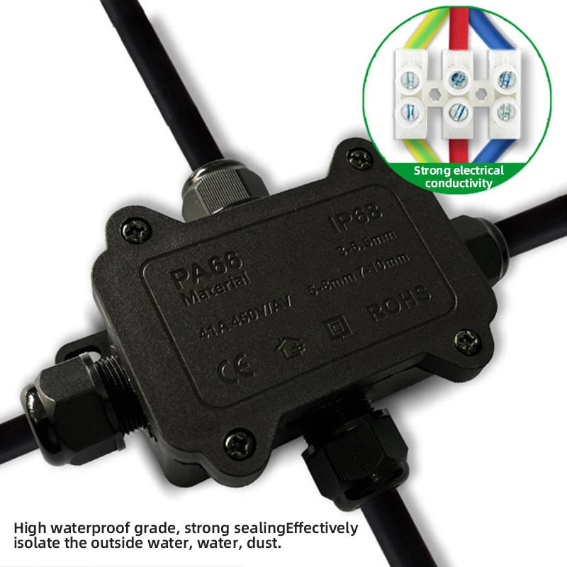 Description Picture 6 of itemOutdoor Waterproof Junction Box with Terminal IP68 450V 3-10mm Branch Wiring Connector Street Lamp Designed for Buried Wires