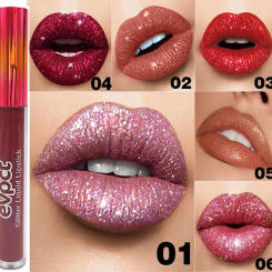 Waterproof Diamond Shimmer Glitter Lip Gloss 15 Colors Matte Glitter Liquid Lipstick Diamond Pearl Colour Lip Gloss Sexy Make Up